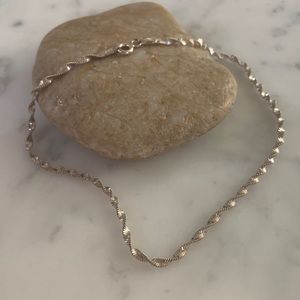 Sterling Silver Italian Anklet 9" Long
